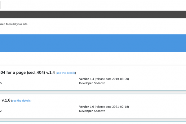 Mise à jour des modules