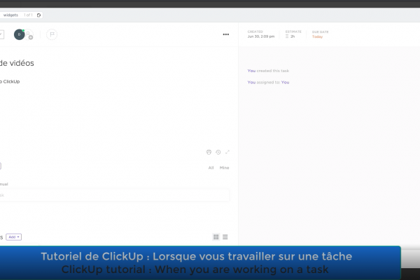 When you are working on a task (french and english)