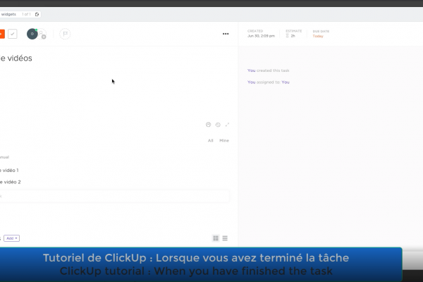 When you have finished a task (french and english)