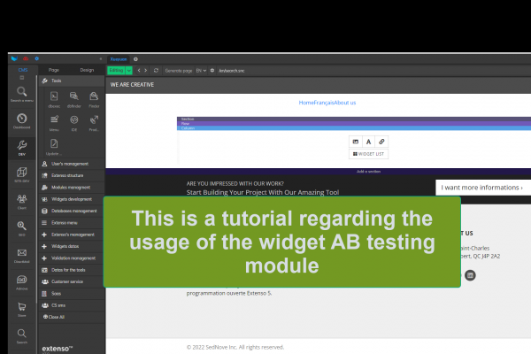 Composante Module de testing AB