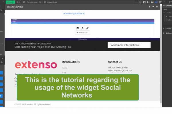 Widget Social Network