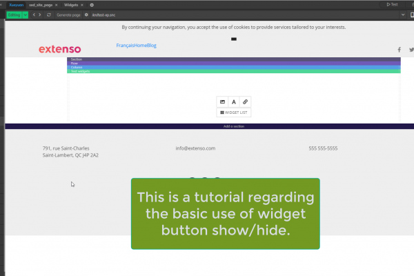 Composante Bouton afficher/masquer