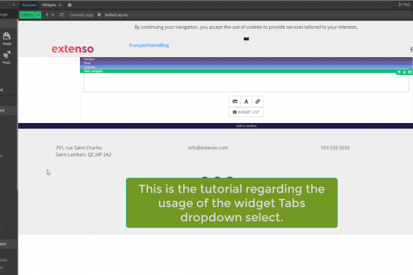 Onglet liste déroulante sélectionner