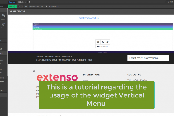 Composante Menu vertical